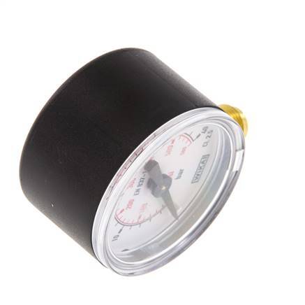 Pressure GaugeLiquid Filled25quot Dia0-30 psibarkpa14quot NPT Male Brass  ConnectionLower Mount Polycarbonate Lens Window Stainless Steel case   Amazonin Industrial amp Scientific