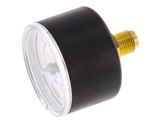 0..4 Bar (0..58 psi) Pressure Gauge Rear Plastic/Brass 40 mm Class 2.5