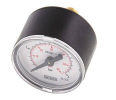 0..4 Bar (0..58 psi) Pressure Gauge Rear Plastic/Brass 40 mm Class 2.5