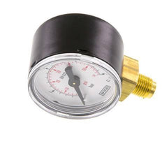 0..4 Bar (0..58 psi) Pressure Gauge Below Steel/Brass 40 mm Class 1.6