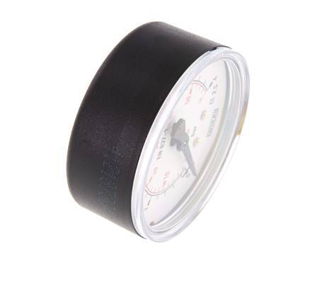 0..4 Bar (0..58 psi) Pressure Gauge Below Plastic/Brass 63 mm Class 2.5
