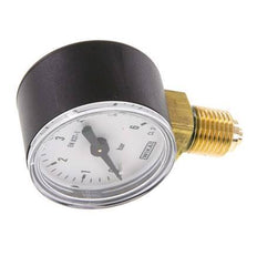 0..6 Bar Pressure Gauge Below Plastic/Brass 40 mm Class 2.5