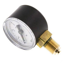 0..6 Bar Pressure Gauge Below Plastic/Brass 40 mm Class 2.5