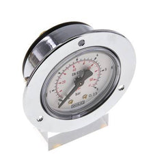 0..6 Bar (0..87 psi) Panel Mount Pressure Gauge Steel/Brass 50 mm Class 2.5 (Front Panel)