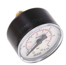 0..6 Bar (0..87 psi) Pressure Gauge Rear Steel/Brass 50 mm Class 1.6