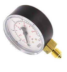 0..6 Bar (0..87 psi) Pressure Gauge Below Plastic/Brass 63 mm Class 2.5