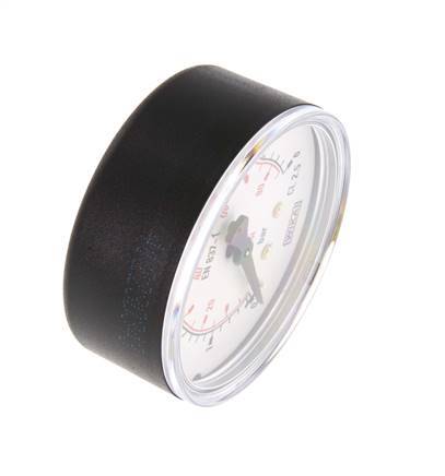 0..6 Bar (0..87 psi) Pressure Gauge Below Plastic/Brass 63 mm Class 2.5