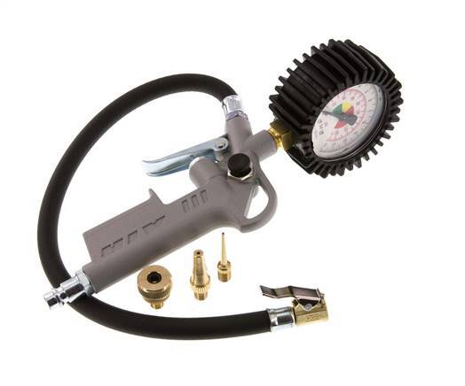 Pistol Grip Uncalibrated Tire Inflator Euro Coupling DN 7.2 12 bar Hobby