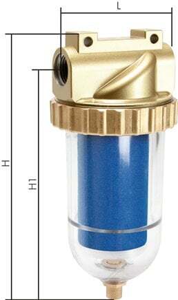 Microfilter 0.01microns G1'' 4000 l/min Semi-Auto Protective Cage Polycarbonate Standard 5