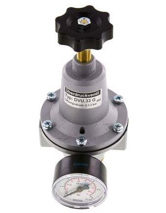 Pneumatic Pressure Relief Valve G1/2 Air 0.1-3bar (1-44psi)
