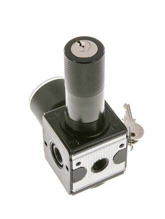 Pressure Regulator for Manifold Assembly G1/4'' 2250 l/min 0.5-16.0bar/7-232psi Zinc Die-Cast 40 mm Pressure Gauge Cylinder Lock Multifix 1
