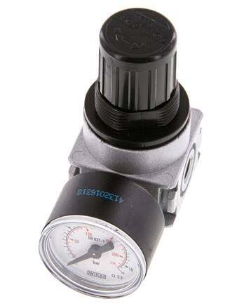 Pressure Regulator G1/8'' 600 l/min 0.5-10.0bar/7-145psi Zinc Die-Cast 40 mm Pressure Gauge Multifix 0