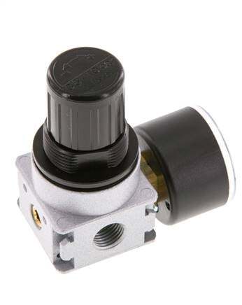 Pressure Regulator G1/4'' 600 l/min 0.5-10.0bar/7-145psi Zinc Die-Cast 40 mm Pressure Gauge Multifix 0