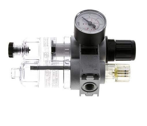 FRL 2-Part G1/4'' 700 l/min 0.1-3.0bar/1-44psi Semi-Auto 40 mm Pressure Gauge Polycarbonate Multifix 0