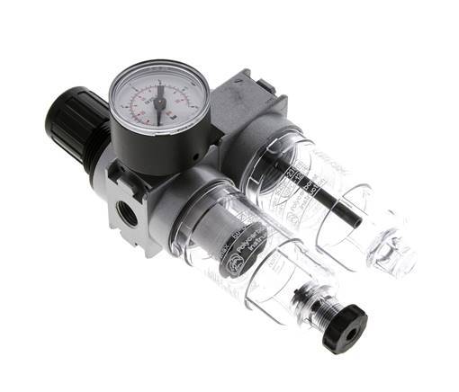 FRL 2-Part G1/4'' 700 l/min 0.1-3.0bar/1-44psi Semi-Auto 40 mm Pressure Gauge Polycarbonate Multifix 0