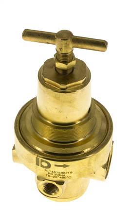 Pressure Regulator G1/2'' 1500 l/min 0.2-3.0bar/3-44psi Brass
