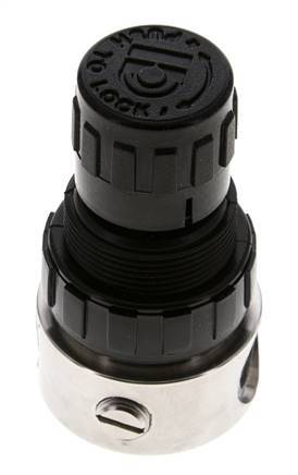 Pressure Regulator G1/4'' 350 l/min 0.5-8.0bar/7-116psi Stainless Steel/POM Gases Liquids