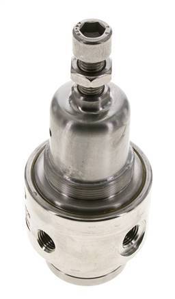 Pressure Regulator G1/4'' 700 l/min 0.5-8.0bar/7-116psi Stainless Steel Gases Liquids
