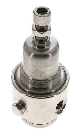 Pressure Regulator G1/4'' 700 l/min 0.5-8.0bar/7-116psi Stainless Steel Gases Liquids