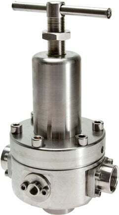 Pressure Regulator G1'' 8000 l/min 0.2-3.0bar/3-44psi Stainless Steel Aggressive Gasses