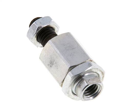 Floating Joint M6 for Cylinder Zinc plated steel