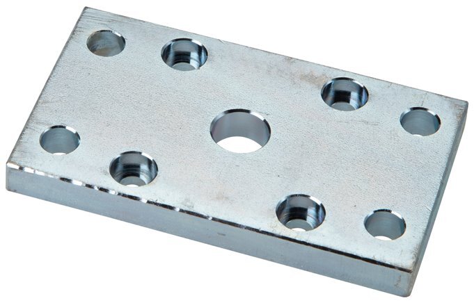 Flange for 25 mm ISO 21287 Cylinder Zinc plated steel
