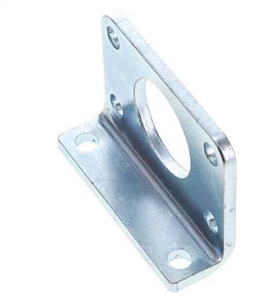 Foot Mount 32 mm Round Zinc plated steel