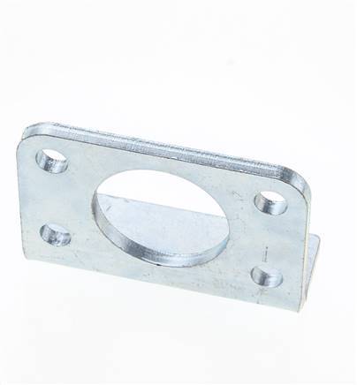 Foot Mount 40 mm Round Zinc plated steel