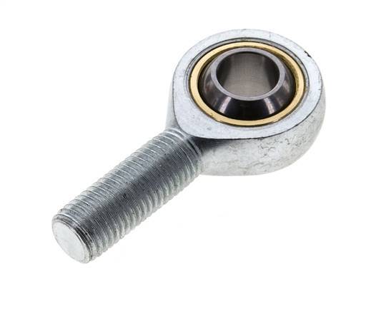 Spherical Rod-end M16 Male Zinc plated steel