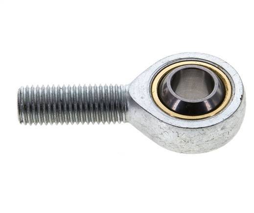 Spherical Rod-end M16 Male Zinc plated steel