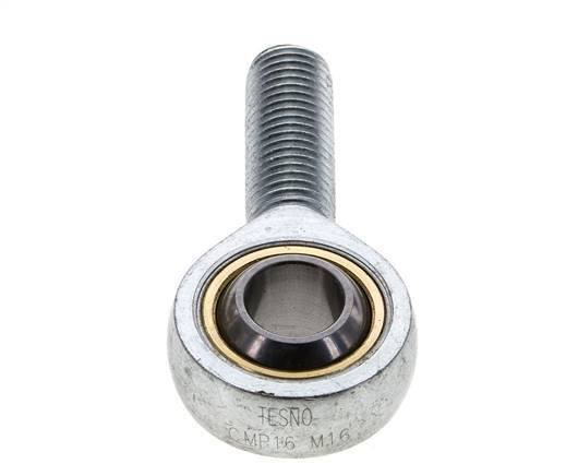 Spherical Rod-end M16 Male Zinc plated steel