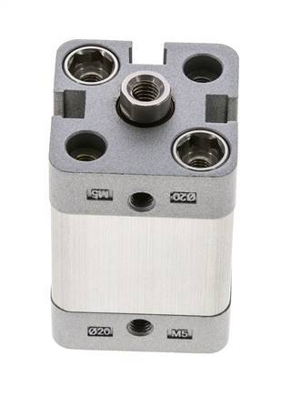 ISO 21287 Compact Double Acting Cylinder 20-15mm - Magnetic