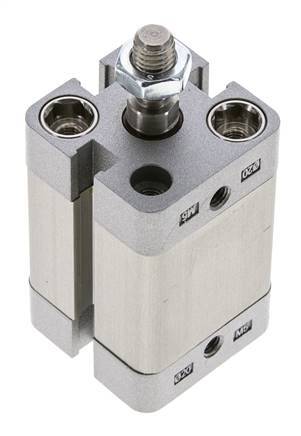 ISO 21287 Compact Double Acting Cylinder 20-20mm - Magnetic - Male Rod