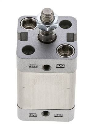 ISO 21287 Compact Double Acting Cylinder 20-20mm - Magnetic - Male Rod