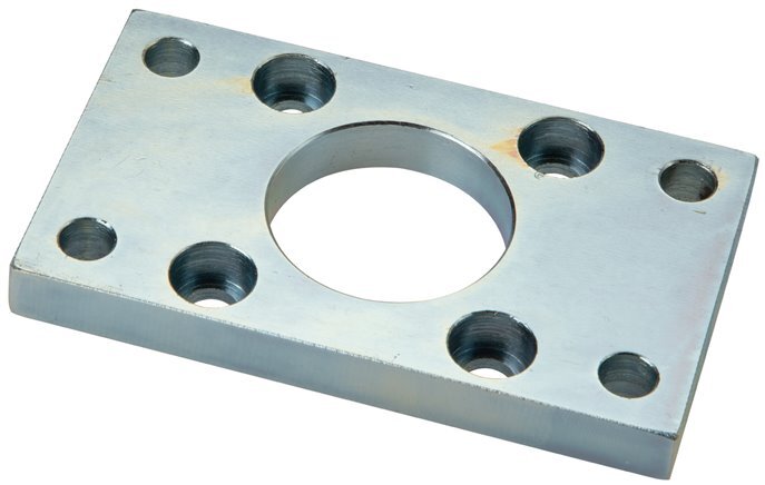 Flange for 50 mm ISO 15552 ISO 21287 Cylinder Zinc plated steel