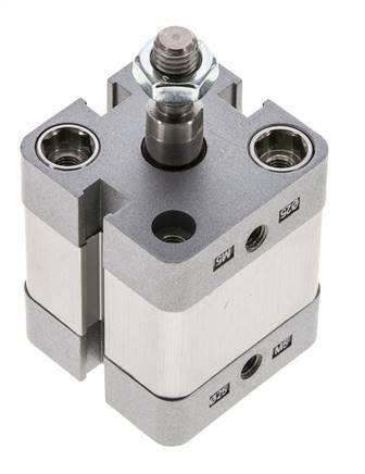 ISO 21287 Compact Double Acting Cylinder 25-10mm - Magnetic - Male Rod