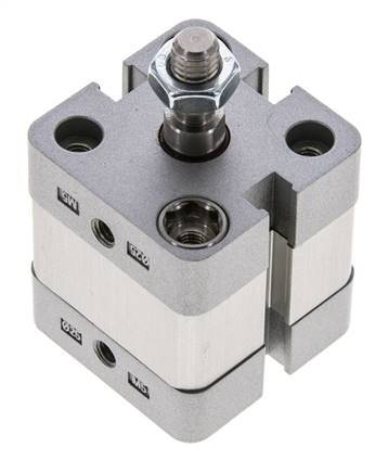 ISO 21287 Compact Double Acting Cylinder 25-5mm - Magnetic - Male Rod