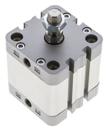 ISO 21287 Compact Double Acting Cylinder 50-25mm - Magnetic - Male Rod