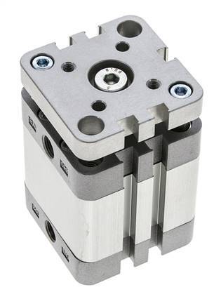 ISO 21287 Compact Double Acting Cylinder 40-20mm - Magnetic - Non-Rotating
