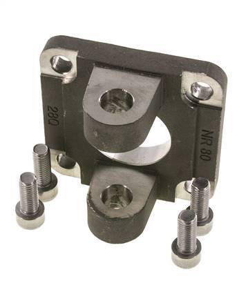 Clevis Female 80 mm ISO 15552 ISO 21287 Stainless steel 316 (1.4401)