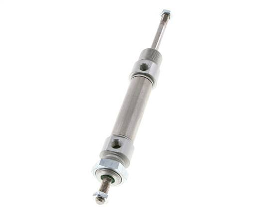 ISO 6432 Round Double Acting Cylinder 20-40mm - Magnetic - Male Threaded - Double Rod