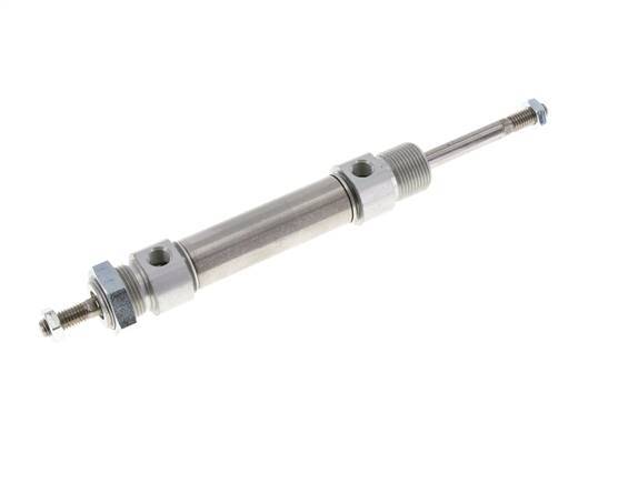 ISO 6432 Round Double Acting Cylinder 20-40mm - Magnetic - Male Threaded - Double Rod