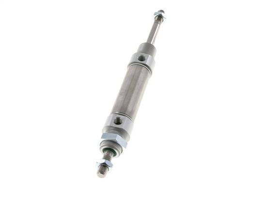 ISO 6432 Round Double Acting Cylinder 25-40mm - Magnetic - Male Threaded - Double Rod