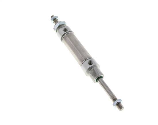 ISO 6432 Round Double Acting Cylinder 25-40mm - Magnetic - Male Threaded - Double Rod