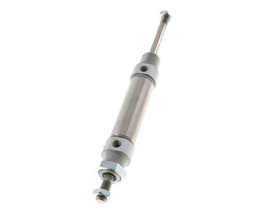 ISO 6432 Round Double Acting Cylinder 25-50mm - Magnetic - Male Threaded - Double Rod