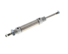 ISO 6432 Round Double Acting Cylinder 25-50mm - Magnetic - Male Threaded - Double Rod