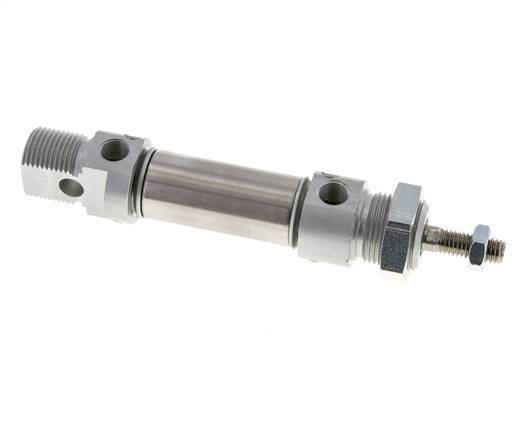 ISO 6432 Round Double Acting Cylinder 20-15mm - Magnetic - Damping