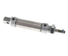 ISO 6432 Round Double Acting Cylinder 25-40mm - Magnetic - Damping