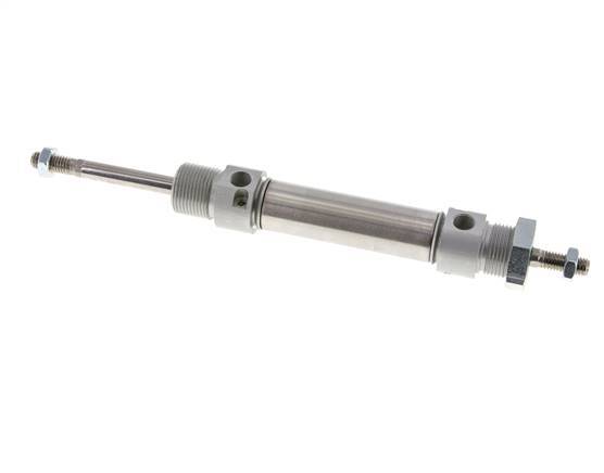 ISO 6432 Round Double Acting Cylinder 20-40mm - Magnetic - Damping - Male Threaded - Double Rod