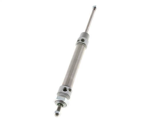 ISO 6432 Round Double Acting Cylinder 20-80mm - Magnetic - Damping - Male Threaded - Double Rod